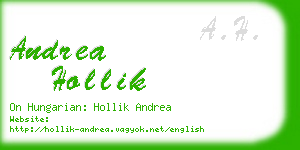 andrea hollik business card